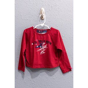 U.S. Polo Assn Red Long Sleeved Tee, Size 5
